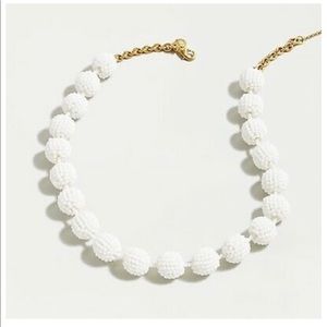 NWT J. Crew Beaded Gumball Necklace, White